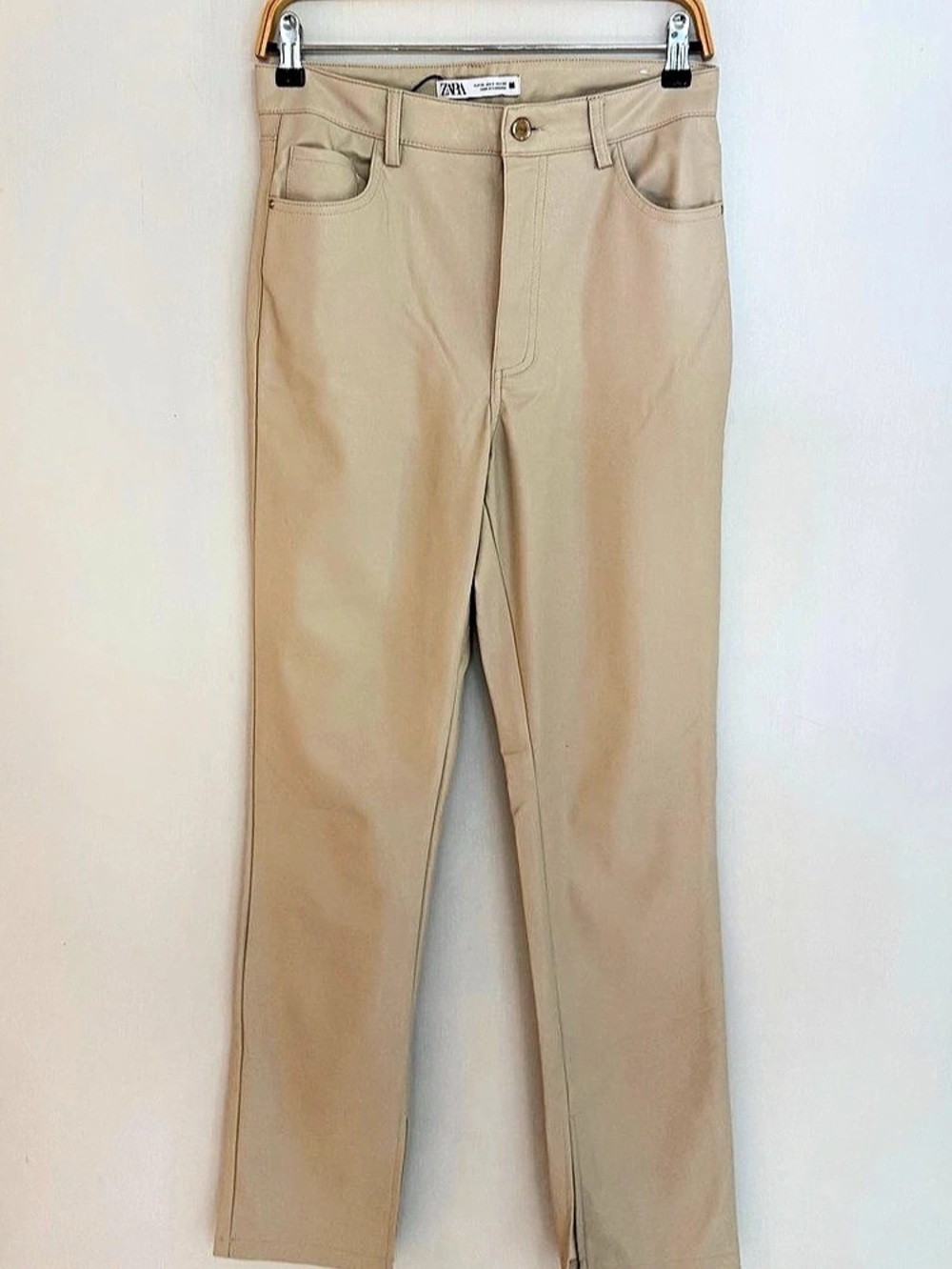 Zara Faux Leather Straight Pants NWT